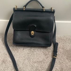 coach leather black vintage bag